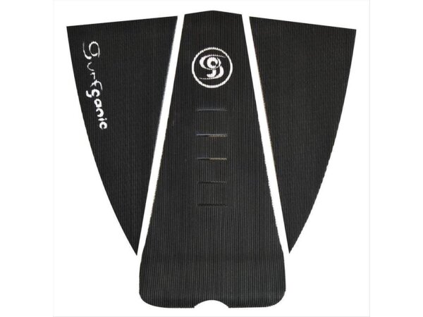Surfganic Premium Eco Surfboard Foot Grip Tail Traction Pad black three-piece